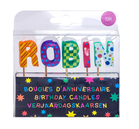 Bougies d'anniversaire Robin