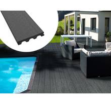 Pack 15 m² - lames de terrasse composite pleines - gris foncé