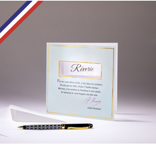 Carte double Carnet de poésie créée et imprimée en France - Rêverie - Arthur Rimbaud
