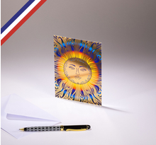Carte simple Pop C'Art créée et imprimée en France sur papier certifié PEFC - Soleil