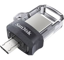 Clé USB Sandisk Dual Drive m3.0 Micro USB/USB-C 3.0 128Go (Argent)