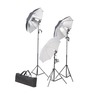 vidaXL Ensemble d'éclairage de studio: Trépieds et parapluies 24 watts