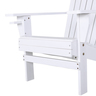 Fauteuil de jardin adirondack chaise longue inclinable en bois 97l x 73l x 93h cm blanc