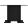 vidaXL Table de salle à manger Noir 110 x 60 x 75 cm Aggloméré
