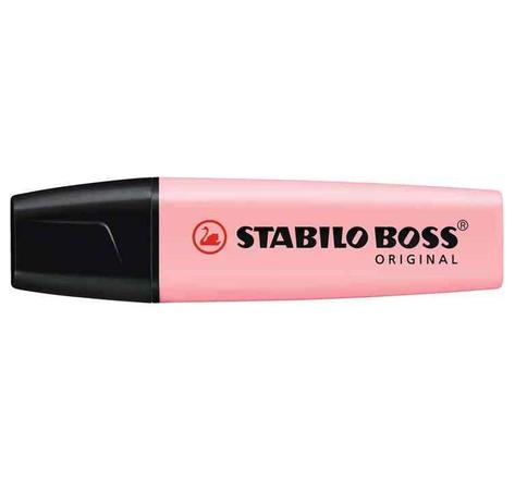 Surligneur BOSS ORIGINAL Pastel Pte Biseautée 2 - 5 mm Rose Pastel STABILO