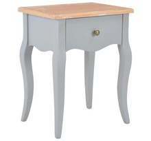 Vidaxl table de chevet gris et marron 40x30x50 cm bois de pin massif