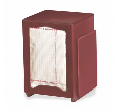 Distributeur de serviettes en bois rouge avec porte-menu - pujadas - bois110 x95x150mm