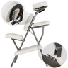 Tectake Chaise de massage, avec rembourrage épais, sac de transport - blanc