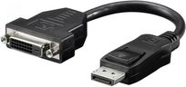 Câble adaptateur Goobay DisplayPort mâle 1.2 vers DVI-D femelle 20cm (Noir)