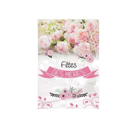 Carte De Voeux - Bonne Fête Maman - Modèle : Bouquet de Roses I