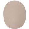 Patch à coudre, cuir, 105x130mm ovale, beige KWM