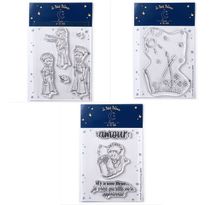 9 Tampons transparents Le Petit Prince Etoiles + Paysage + Fleur