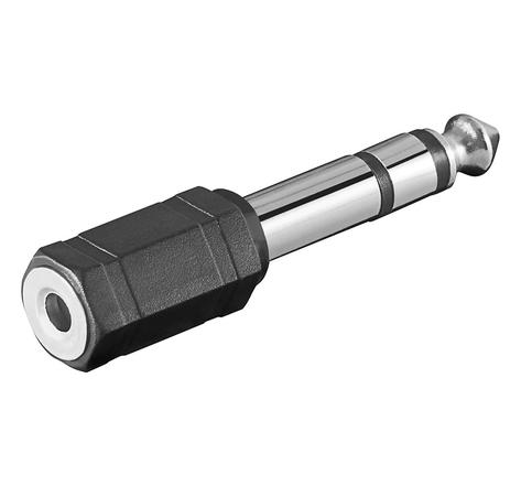 Adaptateur Audio 6.35mm Mâle (3-pin, Stereo) - 3.5 mm Femelle (3-pin, Stereo) GOOBAY