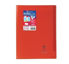 CLAIREFONTAINE Cahier piqûre Koverbook - 96 pages - 21 x 29,7 cm - 90 g - Rouge