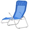 Vidaxl chaises longues pliables 2 pièces textilène bleu