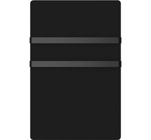Radiateur sèche-serviette électrique 1000w rayonnant noir et gris - thermostat programmable - détecteur de fenêtre ouverte