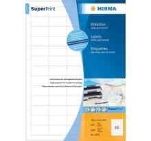 étiquettes SuperPrint, diamètre 60mm, avec bord, blanc, 100 feuilles A4 HERMA