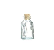 Mini bouteille en verre 6 cm avec bouchon liège