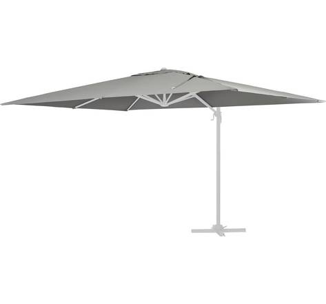 Toile pour parasol jardin déporté "sun 3" - 3 x 3 m - gris clair