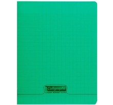Cahier 140 pages seyès 90 g  couverture polypropylène vert  format 17 x 22 cm  CALLIGRAPHE