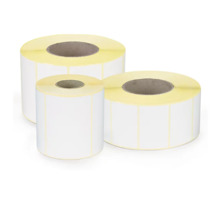 Étiquette papier blanc mat pour imprimante jet d'encre couleur diamètre 60 mm diamètre mandrin 76 mm (colis de 1100)