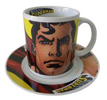 Coffret Mug et Assiette Superman Pixels