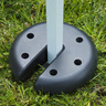 Lot de 4 poids de lestage circulaire pour tonnelle barnum tente diamètre 20 cm épaisseur 4 5 cm polyéthylène noir