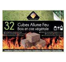 CHEMINETT Allume feu - Bois 100% d'origine végétale FSC - 32 cubes