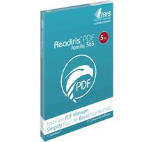 Readiris pdf family 22 - abonnement 1 an - 5 pc - a télécharger
