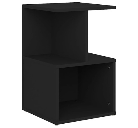 Vidaxl table de chevet noir 35x35x55 cm aggloméré