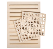 Letterboard en bois  FSC Mix Credit  nature  30x42cm  y compris 96 lettres  1kit