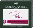 Boite de 6 cartouches d'encre standard, rose FABER-CASTELL