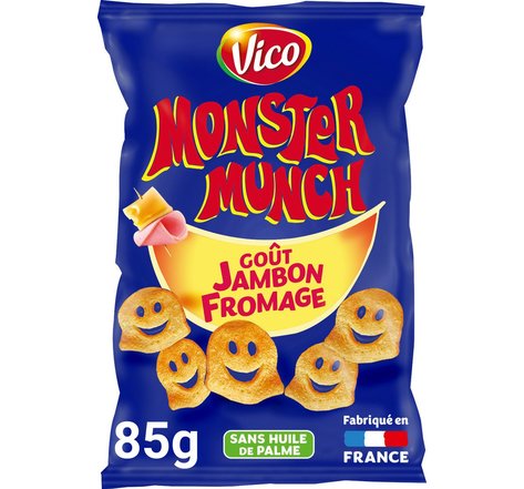 Monster Munch Biscuits apéritifs goût jambon/fromage
