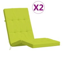 vidaXL Coussins de chaise longue lot de 2 vert vif tissu oxford