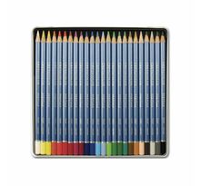Set 24 crayons de couleur aquarellables - Boîte métal - Marino
