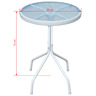 vidaXL Table de bistro Gris 50x71 cm Acier