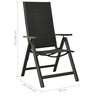 Vidaxl chaises pliables de jardin 2 pcs textilène et aluminium noir