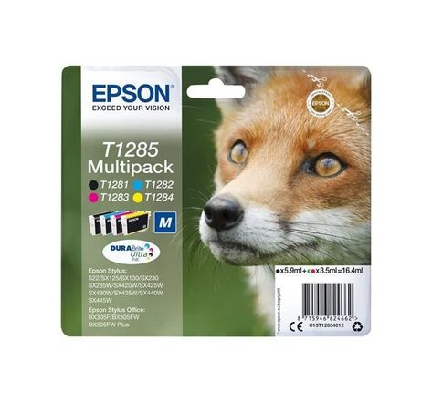 Epson multipack  t1285 - renard - noir, cyan, magenta, jaune