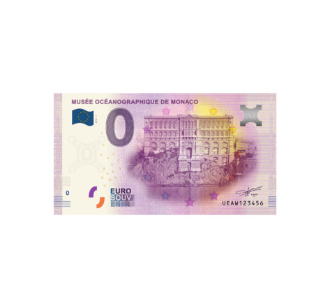Billet souvenir de zéro euro - Musée Océanographique de Monaco 2 - France - 2016
