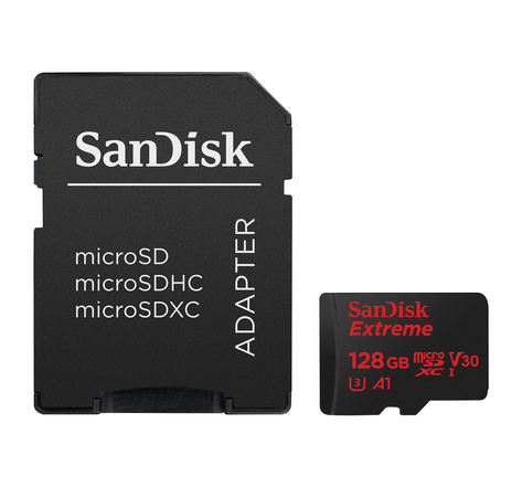 Sandisk sandisk extreme microsdxc uhs-i u3 v30 128 go + adaptateur sd