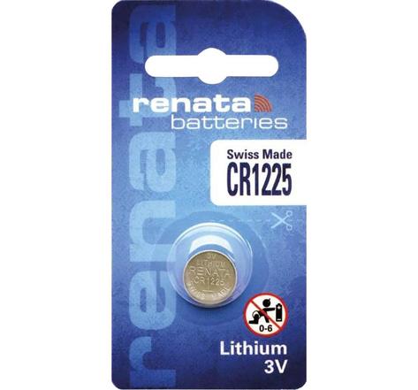 Blister de 1 Pile bouton lithium CR1225 3V 48 mAh RENATA