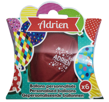 Ballons de baudruche prénom Adrien