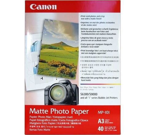 CANON Pack de 1  Papier photo matte 170g/m2 -  MP-101  -  A3 - 40 feuilles