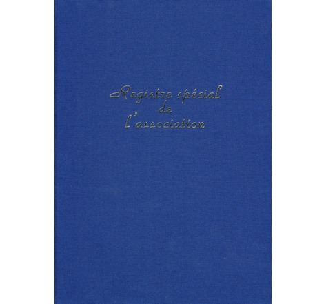 Registre Spécial de l'association 100 pages format 297 x 210 Bleu ELVE