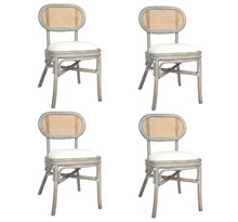 Vidaxl chaises de salle à manger 4 pièces gris lin