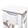 vidaXL Table d'appoint avec tiroir Blanc