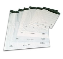 Lot de 10 enveloppes plastiques blanches opaques fb06 - 400x500 mm