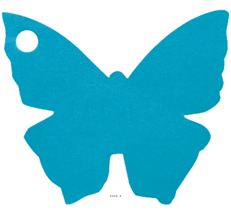 Marque place x10 papillon turquoise 4 x 4 cm - couleur: bleu turquoise