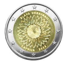 2 EURO COMMEMORATIVE 2023 : LETTONIE (Tournesol Ukrainien)