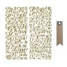 Stickers alphabet & chiffres dorés à paillettes + 20 étiquettes kraft fanion